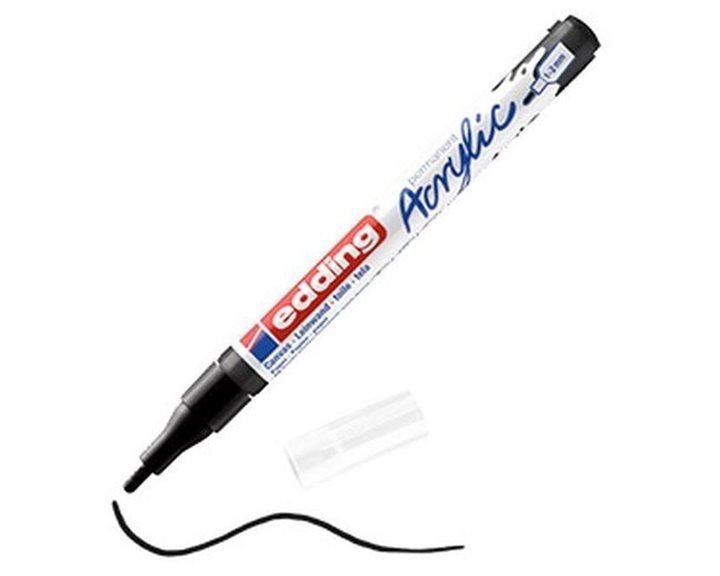 Μαρκαδόρος Edding 5300 Ακρυλικός 1-2mm Fine Black 901