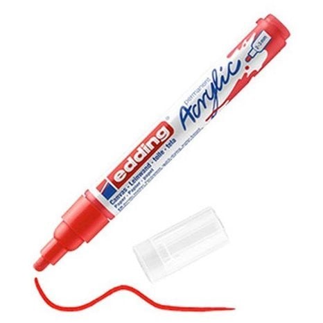 Μαρκαδόρος Edding 5100 Ακρυλικός 2-3mm Medium Traffic Red 902
