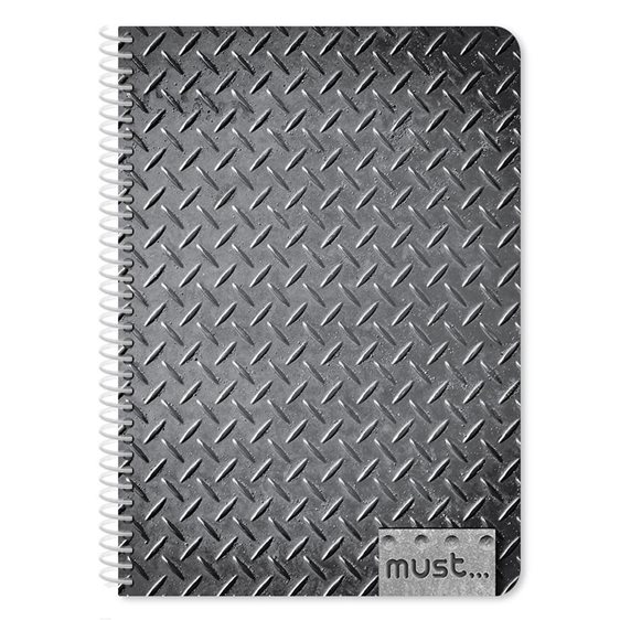 Τετράδιο Σπιράλ Must 17χ25 3θ. 90φ. Metal 584257