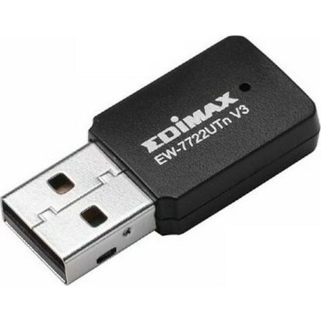 EDIMAX WLAN USB ADAPTER EW-7722UTN V3, N300 2T2R WIRELESS 802.11N MINI USB ADAPTER, 2YW. EW-7722UTN V3