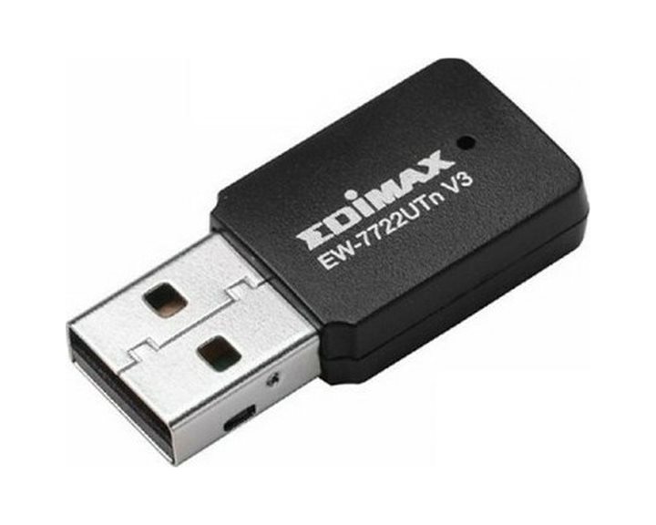 EDIMAX WLAN USB ADAPTER EW-7722UTN V3, N300 2T2R WIRELESS 802.11N MINI USB ADAPTER, 2YW. EW-7722UTN V3