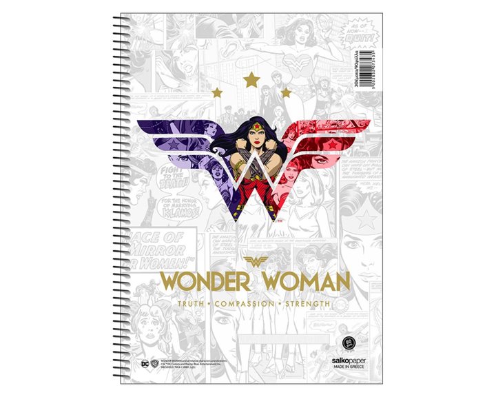 Τετράδιο Σπιράλ 21x29 Salko Wonder Woman Believe 3Θ. 7348