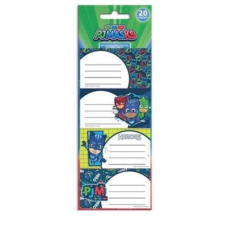Αυτοκόλλητες Ετικέτες 20 Τμχ PJMasks