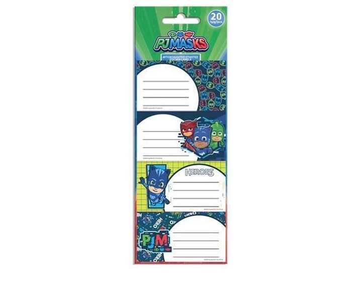 Αυτοκόλλητες Ετικέτες 20 Τμχ PJMasks