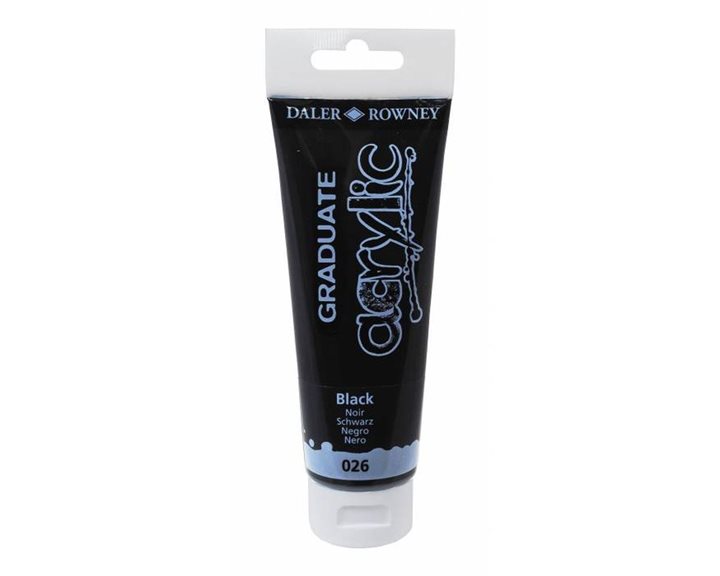 Ακρυλικό Χρώμα Daller Rowney 120ml 026 Black 123120026