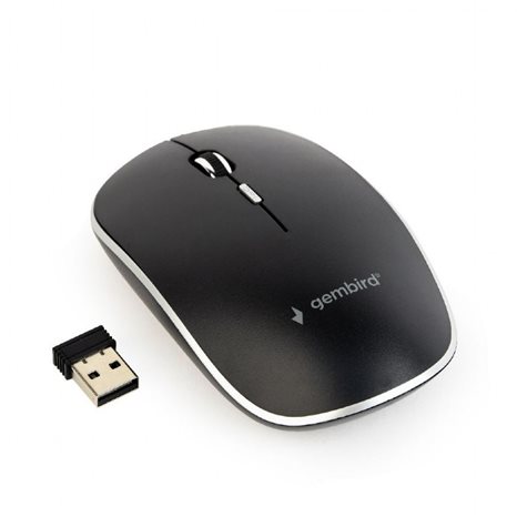 Gembird Silent Wireless Optical Mouse Black