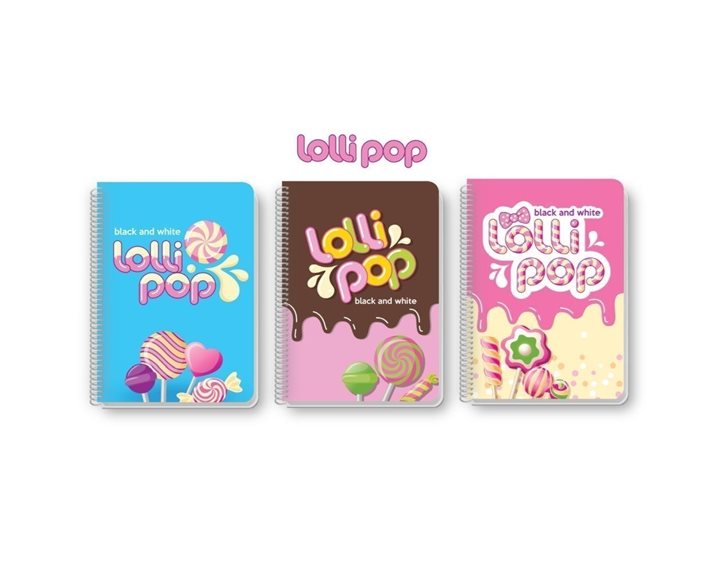 Τετράδιο Σπιράλ Α4 Lollipop 4Θ 140φ 0189