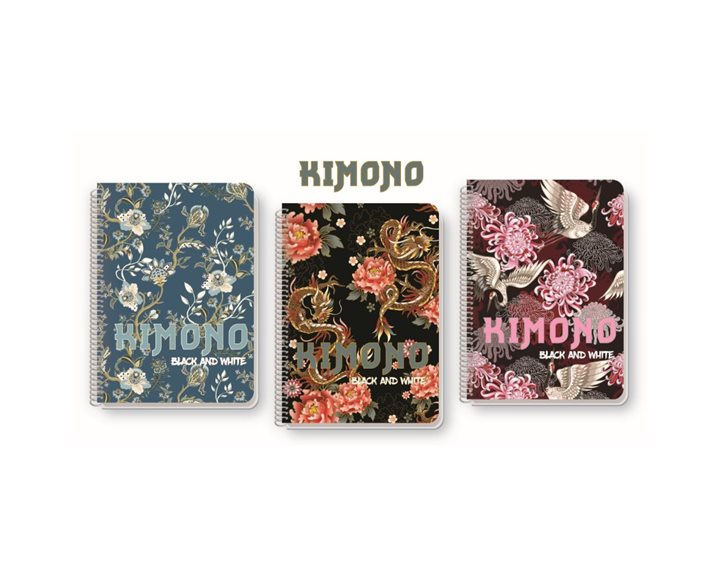 Τετράδιο Σπιράλ 17x25 Kimono 3Θ 105φ 0523