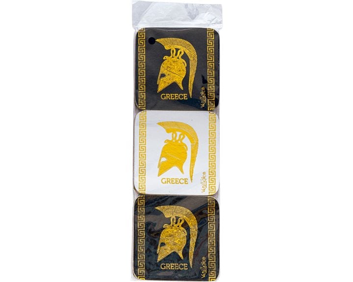 Σουβέρ Vanilla Σετ 6 Τμχ Μαύρο - Λευκό Σχέδιο Περικεφαλαία Χρυσή 13003171