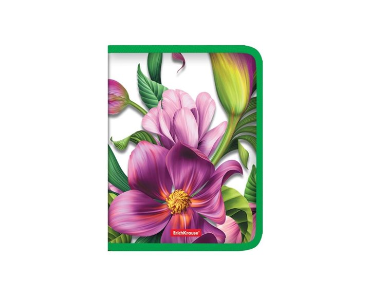Φάκελος PP με Φερμουάρ ErichKrause Tropical Flowers A4 52861