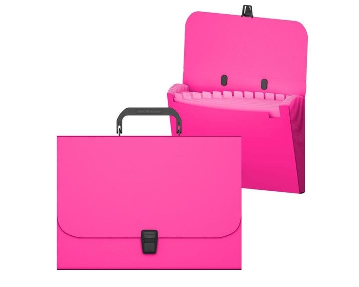 Γραμματιοθήκη Erichkrause A4 12 Θήκες Matt Neon Pink 50461