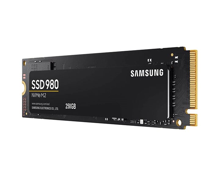 SAMSUNG SSD M.2 NVMe PCI-E 250GB MZ-V8V250BW SERIES 980 EVO, M.2 2280, NVMe PCI-E x4, READ 2900MB/s, WRITE 1300MB/s, 5YW. MZ-V8V250BW