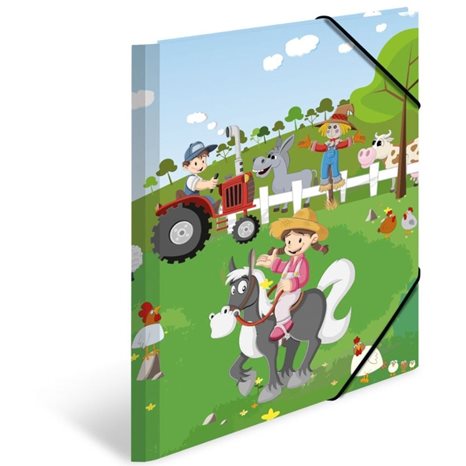 Ντοσιέ Με Λάστιχο Χάρτινο Α4 Herma Little Farm 19824