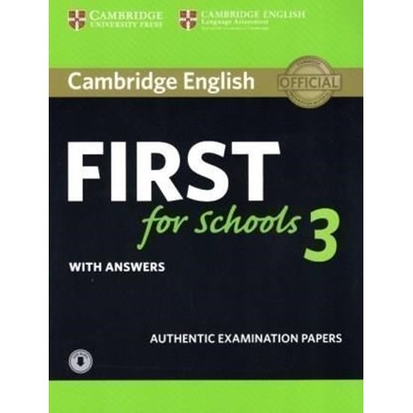 Cambridge English First For Schools 3 Self Study Pack (+ Downloadable Audio) W/a