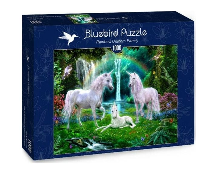 Πάζλ Bluebird 1000 Τμχ. Rainbow Unicorn Family 70193