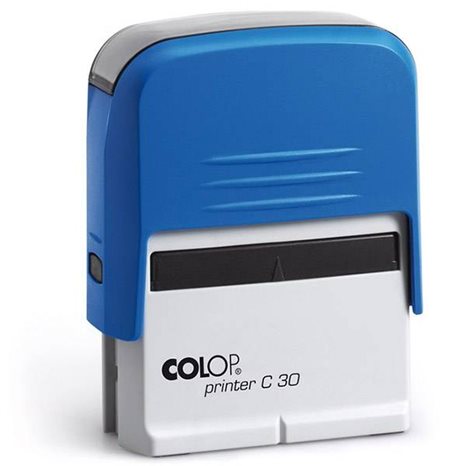 Σφραγίδα Colop Printer C30 18x47mm Μαύρη Με Μπλε Ταμπόν