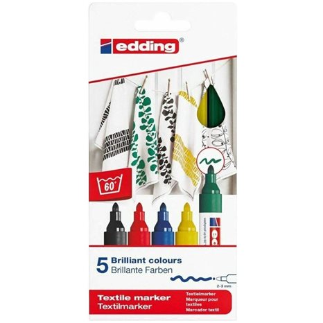 Μαρκαδόροι Edding 4500 2-3mm Για Ύφασμα 5τμχ
