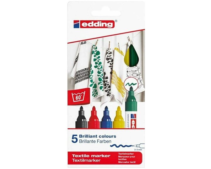 Μαρκαδόροι Edding 4500 2-3mm Για Ύφασμα 5τμχ