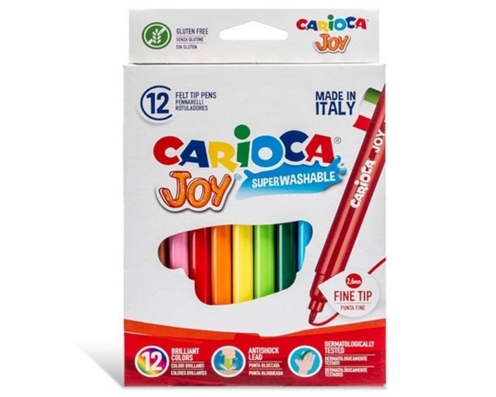 Μαρκαδόροι Carioca Joy 12 Τεμ. Λεπτή Γραφή 40614
