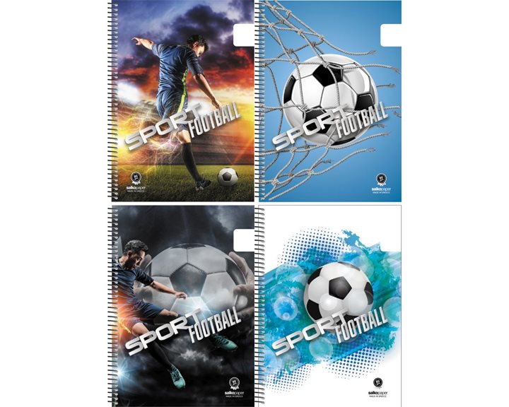 Τετράδιο Σπιράλ 17x25 Salko Sport Football 3Θεμ. 90φ. 6353