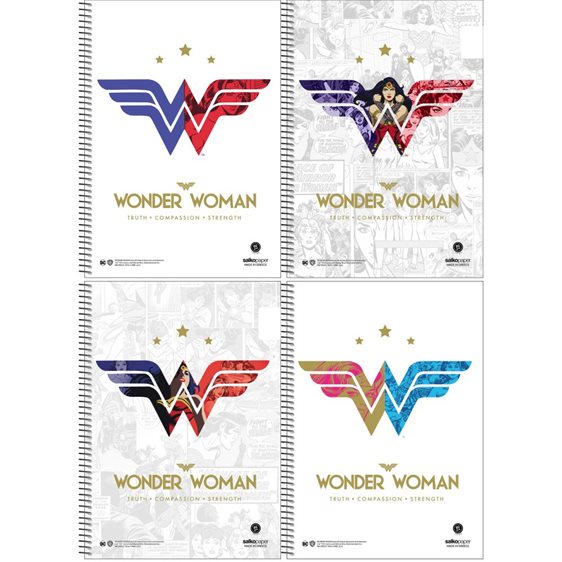 Τετράδιο Σπιράλ 17x25 Salko Wonder Woman 3 Θεμ. 90φ. 7343