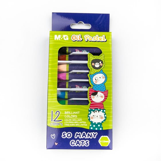 Λαδοπαστέλ M&G So Many Cats 12χρ. AGM900B8