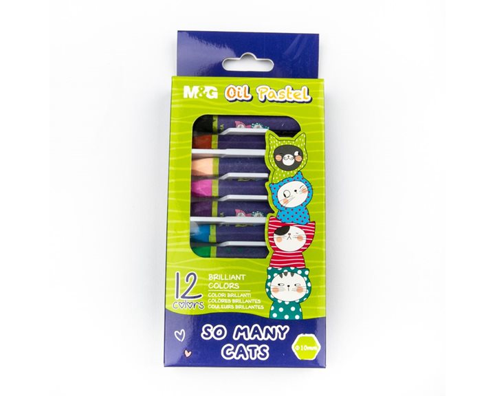 Λαδοπαστέλ M&G So Many Cats 12χρ. AGM900B8