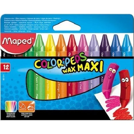 Κηρομπογιά Maped Wax Maxi 12τεμ.