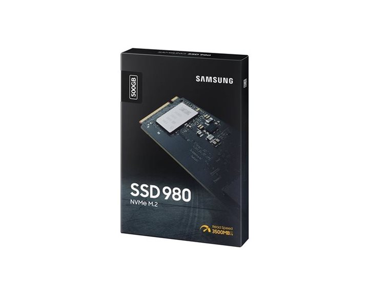 SAMSUNG SSD M.2 NVMe PCI-E 500GB MZ-V8V500BW SERIES 980 EVO, M.2 2280, NVMe PCI-E x4, READ 3100MB/s, WRITE 2600MB/s, 5YW. MZ-V8V500BW