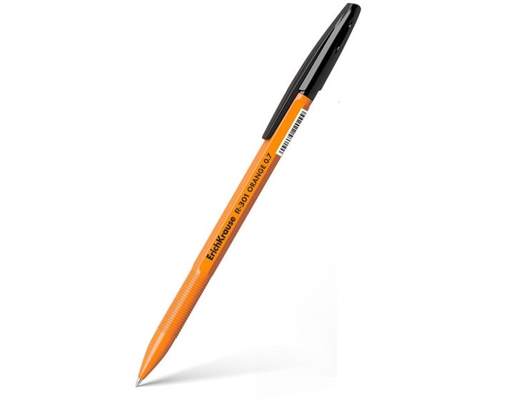 Στυλό ErichKrause R-301 Orange Stick 0.7 Μάυρο 43195
