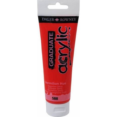 Ακρυλικό Χρώμα Daller Rowney 120ml 588 Vermilion Hue 123120588