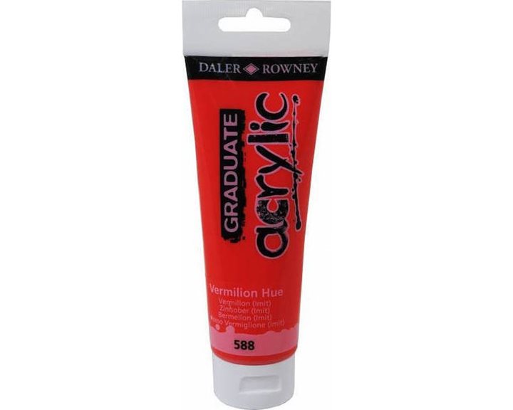 Ακρυλικό Χρώμα Daller Rowney 120ml 588 Vermilion Hue 123120588