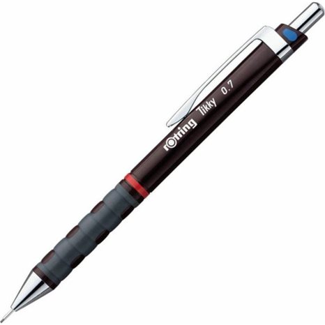 Μολύβι Μηχανικό Rotring Tikky 0.7mm Καφέ Δώρο Μύτες Και Γόμα