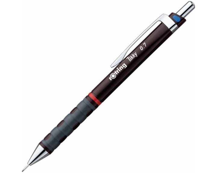 Μολύβι Μηχανικό Rotring Tikky 0.7mm Καφέ Δώρο Μύτες Και Γόμα