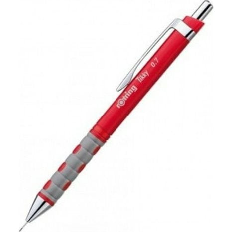 Μολύβι Μηχανικό Rotring Tikky 0.7mm Κόκκινο Δώρο Μύτες Και Γόμα