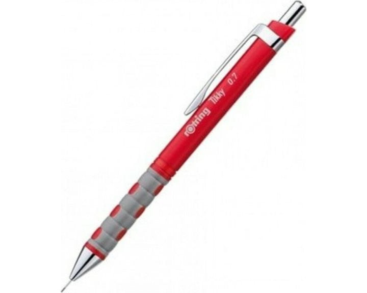 Μολύβι Μηχανικό Rotring Tikky 0.7mm Κόκκινο Δώρο Μύτες Και Γόμα