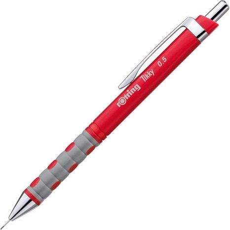 Μολύβι Μηχανικό Rotring Tikky 0.5mm Κόκκινο Δώρο Μύτες Και Γόμα