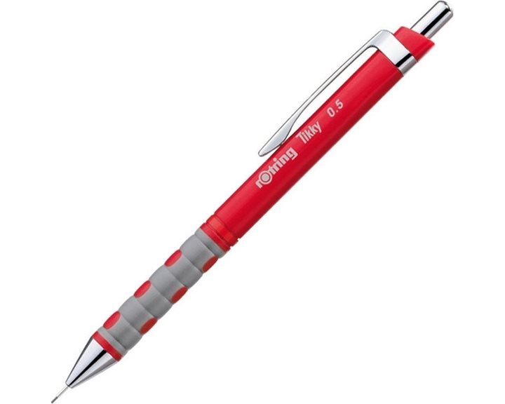 Μολύβι Μηχανικό Rotring Tikky 0.5mm Κόκκινο Δώρο Μύτες Και Γόμα