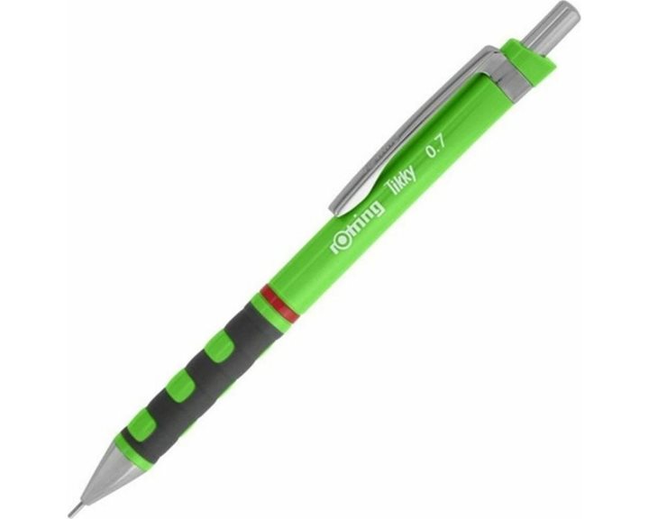 Μολύβι Μηχανικό Rotring Tikky 0.7mm Neon Πράσινο Δώρο Μύτες και Γόμα