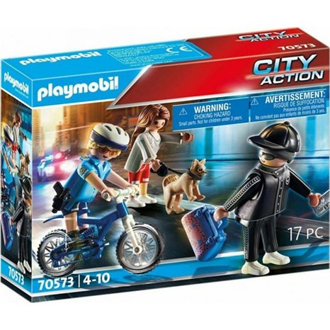 Playmobil Αστυνομικός με Ποδήλατο και Πορτοφολάς 70573