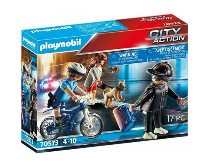 Playmobil Αστυνομικός με Ποδήλατο και Πορτοφολάς 70573