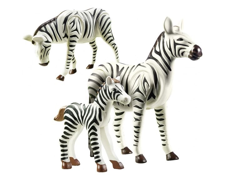 Playmobil Δύο Ζέβρες Με Το Μικρό Τους 70356