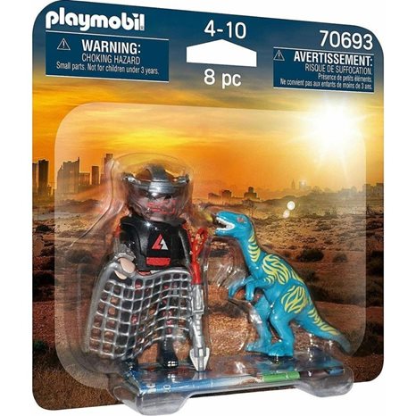Playmobil DuoPack Βελοσιράπτορας και Κυνηγός Δεινοσαύρων 70693
