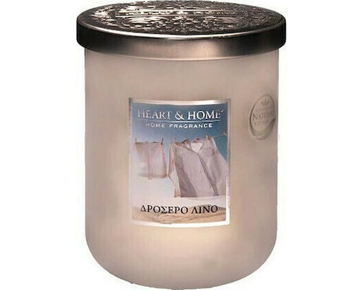 Κερί Αρωματικό Heart & Home Δροσερό Λινό 115g