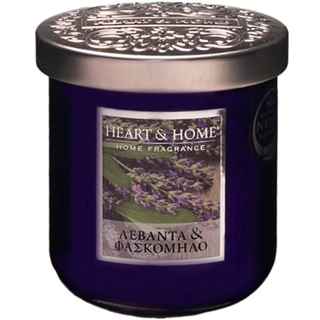 Κερί Αρωματικό Heart & Home Λεβάντα Και Φασκόμηλο 115g