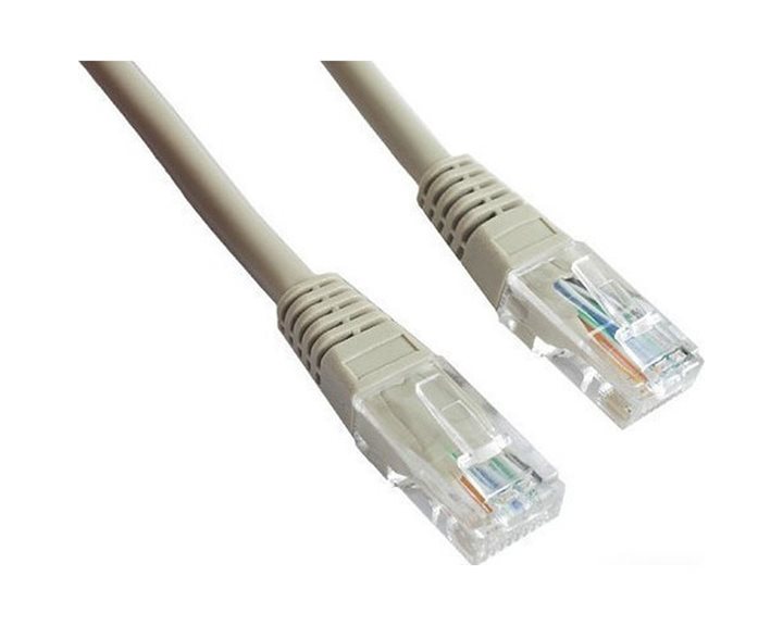 CABLEXPERT PATCH CORD CAT 5E MOLDED STRAIN RELIEF 50U'' PLUGS GREY 2M