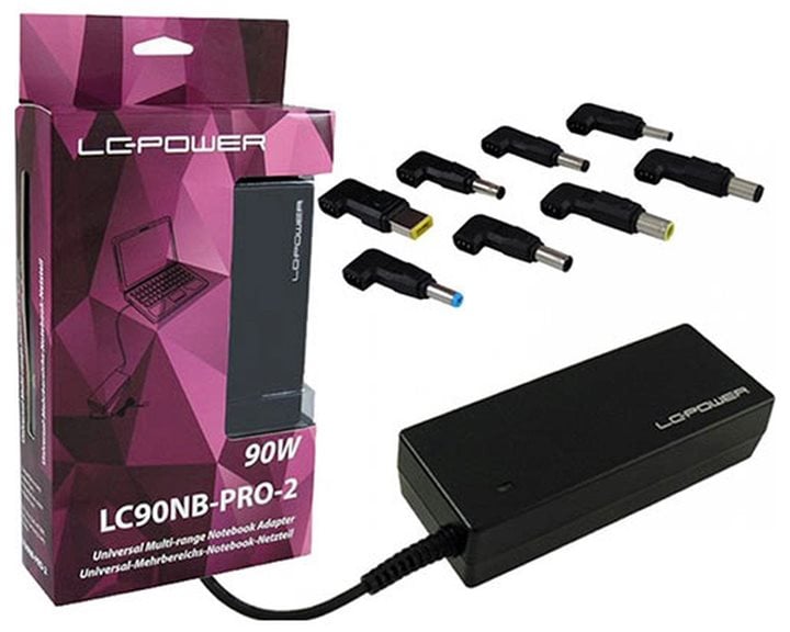 LC-POWER 90WATT UNIVERSAL MULTI-RANGE NOTEBOOK ADAPTER PRO SERIES