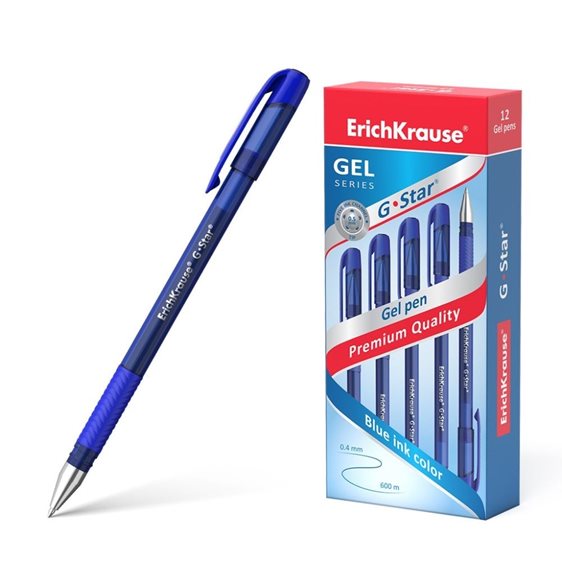 Στυλό Gel ErichKrause G-Star 0.5 Μπλε 45206
