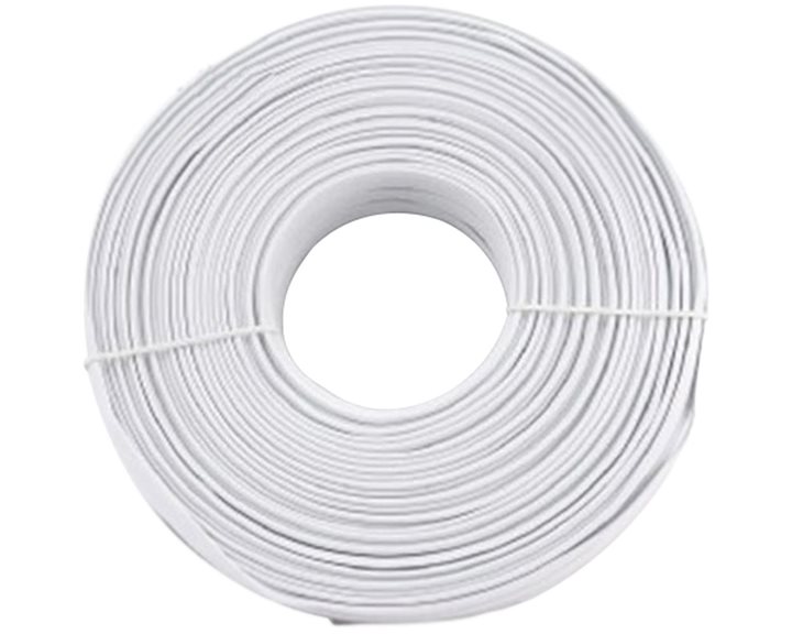 CABLEXPERT FLAT TELEPHONE CABLE STRANDED WIRE 100m WHITE 4 WIRES