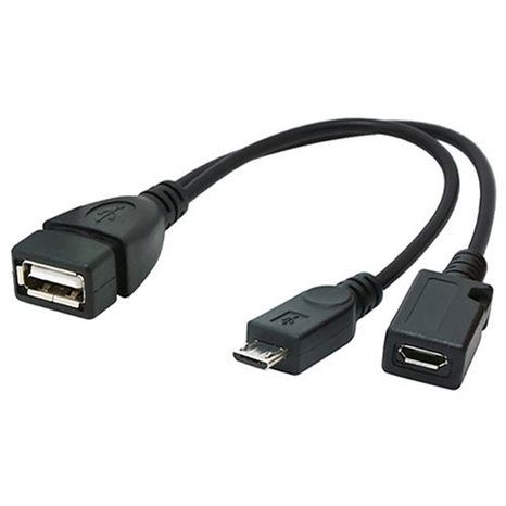 CABLEXPERT USB ADAPTER CABLE OTG AF + MICRO BF TO MICRO BM CABLE 0,15m